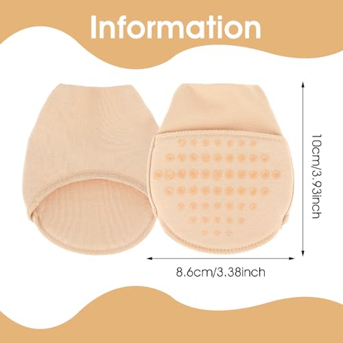 Image of YUXIANLB Ball of Foot Cushion Socks, Women's Toe Cover with Padding, Toe Topper Socks