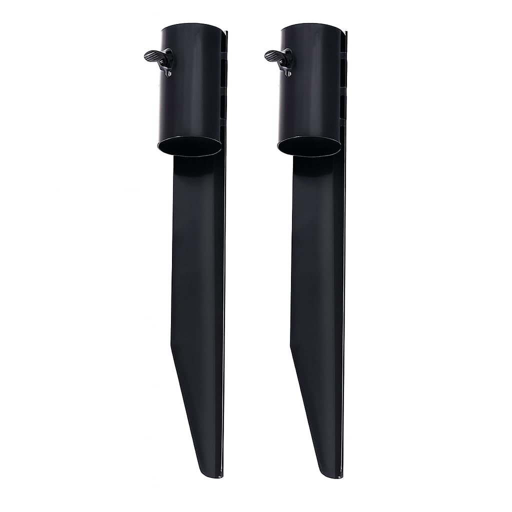 Hoqqf Outdoor Light Stakes, 6pcs Carbon Steel, Powder Coated Surface, Universal Fit for Tiki Poles up to 1.25'', Easy to Install, Heavy Duty Material, Replaceable Torch, Landscape-torch-lights