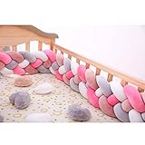 LAMZH Protector Cuna Trenzada Tope Pesebre, 118 Pulgadas / 3