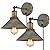 JEENKAE Vintage Farmhouse Wall Sconces Hardwired or Plug-in Bedroom Bath Wall Lamps Set of 2 with on/Off Switch