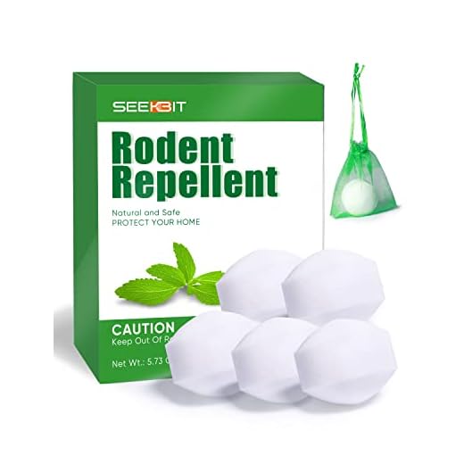 SEEKBIT 5 Pack Rodent Repellent Peppermint Oil to Repels Mice and Rats Squirrel and Other Rodents, Rat Repellent for Home Garages RV Closets Trucks Car Engines, Mouse Deterrent for Keep Mice Out