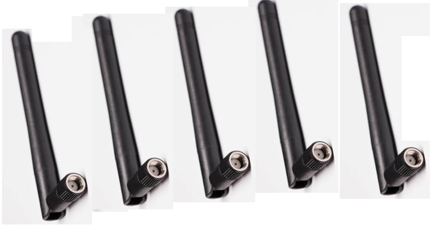 NISTECH RP-SMA Male 3dbi Whip Antenna with RP-SMA Male (Pack of 5) WiFi 2.4GHz Rubber Duck Whip Omni for WiFi Router Wireless Network - 5pcs-image-13