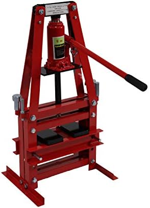Dragway Tools 6 Ton Shop Press A-Frame with Press Tools and Plates