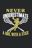 easy women's lacrosse stick tricks  Never Underestimate A Girl With A Stick: Notebook of 120 pages of lined paper (6x9 Zoll, appox DIN A5 / 15.24 x 22.86 cm). Never Underestimate A Girl With A Stick Lacrosse Lax Player