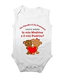 overthetee body smanicato neonato madrina e padrino personalizzabile - [personalizza nomi] volete essere la mia madrina e il mio padrino? - idea regalo