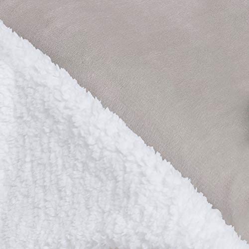 Dream Lab Soft Sherpa Reversible & Washable Duvet Cover For Weighted Blanket, Taupe/Ivory, 48" X 72" #TOP3