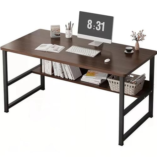 La mejor comparación de Escritorio Sencillo para Computadora más recomendados. 43 KINKUNCO Escritorio Minimalista- Escritorio con Estante de Almacenamiento, Mesa de Ordenador Industrial Ideal, Mesa Home Office con Patas de Reforzadas, Ideal para Estación de...