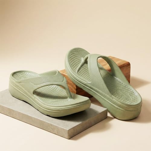 Image of Wavvy Lightweight EVA Non-Slip Slippers, Thick Sole Comfort Slides for Women, Soft Multipurpose Slippers