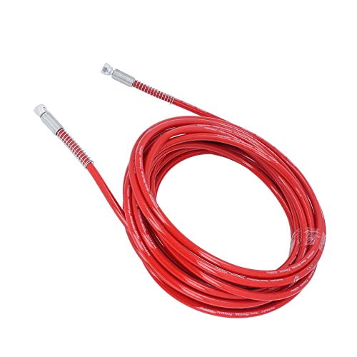 Airless-Farbspritzschlauch, 4 Anschlüsse, Farbe, 4 Zoll, Kitt, Hochdruckfaserzubehör, 6,25 Mm, 4 Zoll, Rot, 49,21 Fuß Länge, Chemieschläuche