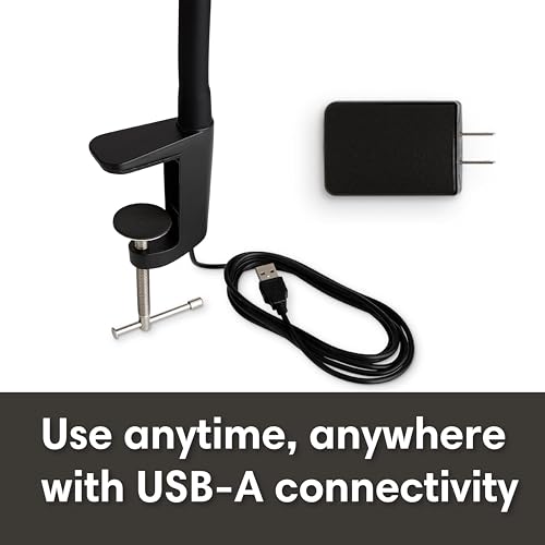 Reliable UberLight Flex 3200TL Task Light – LED Portable Desk Light with Clamp, USB Connection, 26.5” Flexible Gooseneck, 270° Rotational Head, 9 Light Settings, and up to 60,000 Hours of Use (Black) by Reliable - Image 5