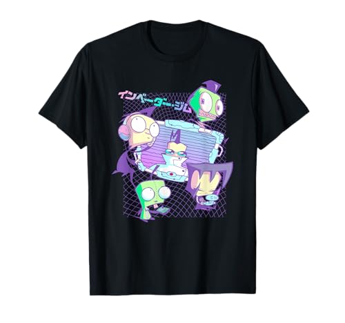 Image of Invader Zim Pastel Cyber Grid Japanese Retro Art T-Shirt