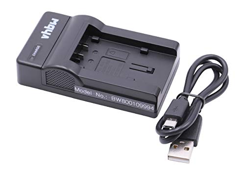 vhbw Cargador batería USB Compatible con Panasonic HDC-SD40, HDC-SD66, HDC-SD80, HDC-SD90 baterías cámaras, videocámaras, DSLR -Soporte Carga