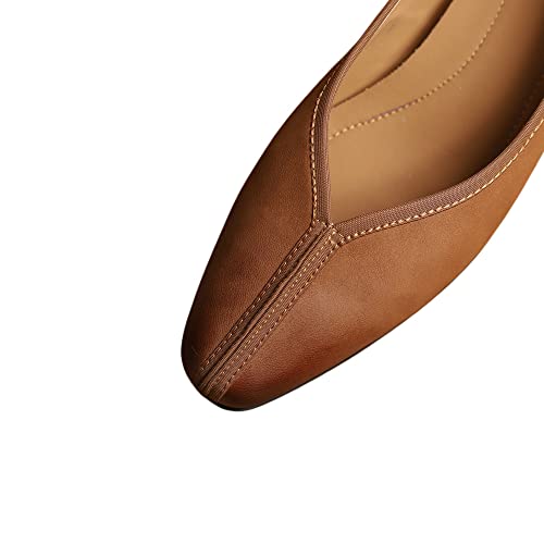 TinaCus Women's Pointed Toe Handmade Genuine Leather Comfort Slip On Flat Shoes2