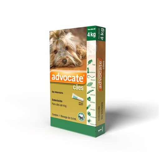 Antipulgas Advocate Bayer para Cães de até 4kg - 1 Bisnaga de 0,4ml