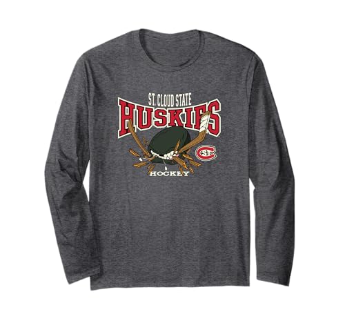 St. Cloud State Huskies Hockey Bite Dark Gray Long Sleeve T-Shirt