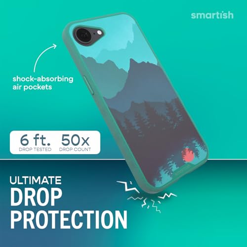 Image of Smartish iPhone 17e /16e MagSafe Case - Gripmunk Magnetic Slim Case [Lightweight + Protective] Drop Tested Thin Grip Cover with Microfiber Lining for Apple iPhone 17e /16e - Moving Mountains