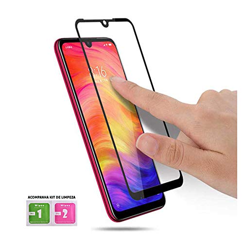 KIT Capa Anti Shock Impactos Xiaomi Redmi Note 7 + Película Blindada 3D Flexível Nano Gel Full Cover