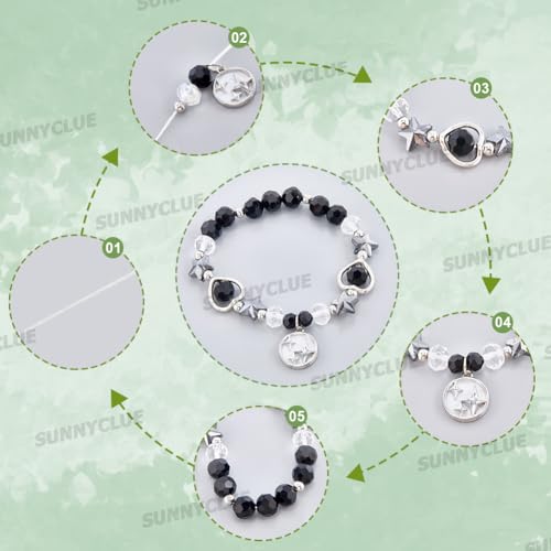 Kit fabrication bijoux Halloween : 6 bracelets gothiques perles et breloques