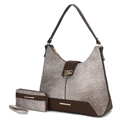 Image of MKF Collection Hobo Bag for Women & Wristlet Wallet Set, Vegan Leather Handbag Purse Set, Shoulder bags by Mia K