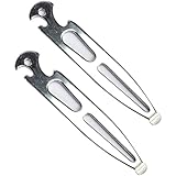 Pepbee Universal Shackle Key Deck Key Multi-Tool Bottle Opener Screwdriver Emergency Toolkit Stainless Steel Marine Accessories, silver