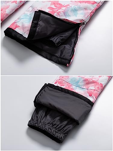 Image of CREATMO US Girl's Snow Bibs Kids Ski Pants Waterproof Insulated Winter Overalls