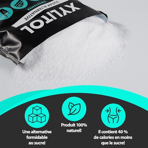 Nature Diet Xylitol, 1000 g, Édulcorant Naturel, Faible en Calories – vue 3