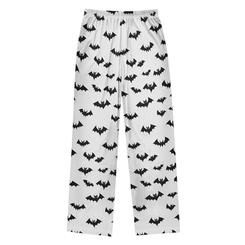 Halloween Pajama Pants Bat Silhouettes Pattern Long Sleep Pants Lounge Bottoms2