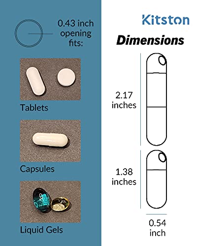 KITSTON Porta-pílulas de titânio para porta-comprimidos com chaveiro, tornando-a uma caixa de compri