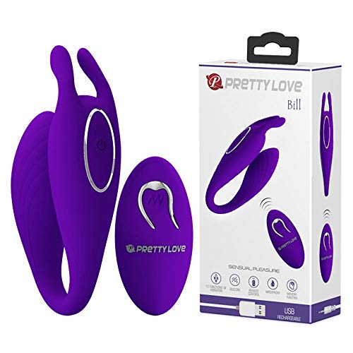 Vibrador de Casal Bill em Silicone Aveludado com Controle Remoto 12 cm x 3,2 cm