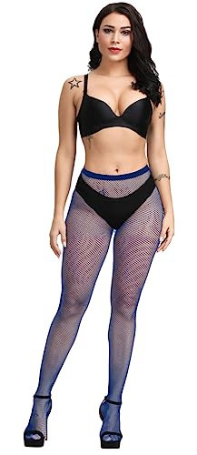 Image of CozyWow Fishnet Tights for Women, High Waist Footed Fishnet Stockings Soft and Stretchy, Womens Patterned Tights 10+ Colors