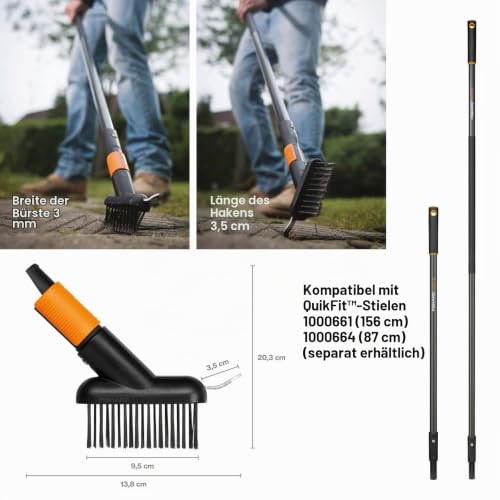 Fiskars Fugenbürste mit zusätzlicher Kratz-Klinge, Gerätekopf, Länge: 18,5 cm, Breite: 15 cm… – Ansicht 2