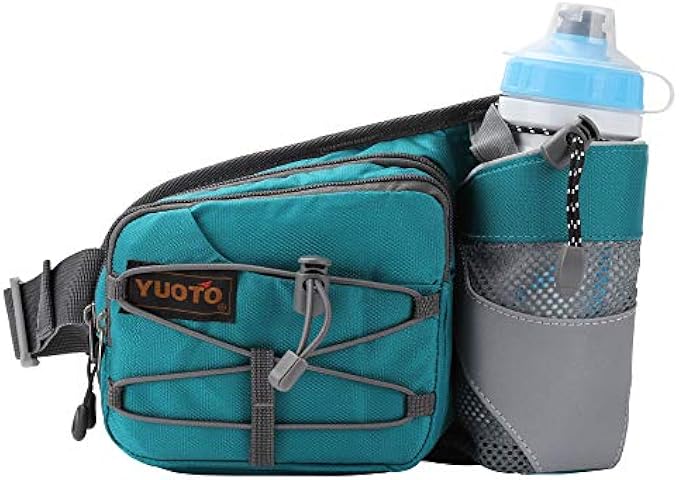 YUOTO Waist Pack with Water Bottle Holder for Running Walking Hiking Hydration Belt