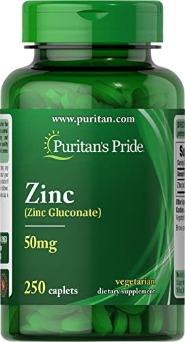 Puritan's Pride Zinc 50 Mg To Support Immune Health Tablets, 250 Count #TOP12