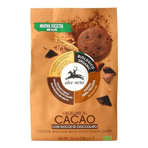 Frollino al cacao con gocce cioccolato Bio Alce Nero 300g