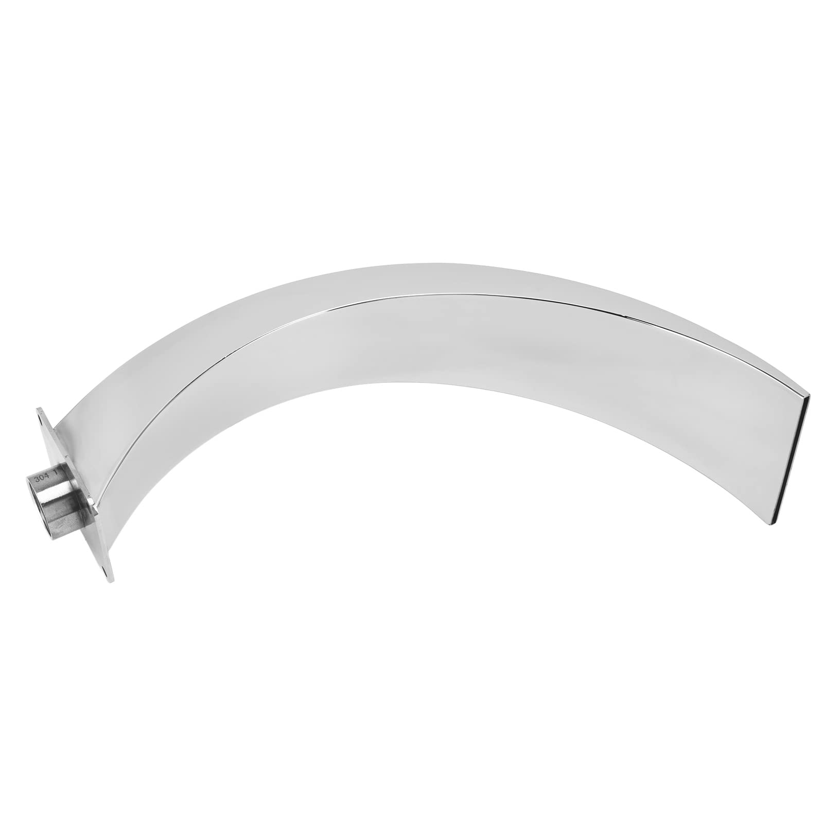 Wakects Fontana a Cascata per Piscina Fontana per Piscina in Acciaio Inossidabile 304 G1 Filettatura Interna Uscita Acqua Curva Arrotondata Facile Installazione per Parco Giochi da Giardino