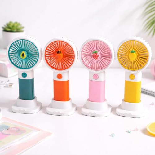Image of Portable Rechargeable Mini Fan Pack of 1 | 400mAh USB Handheld Small Fan with 3 Speed Modes | Silent Personal Cooling Fan for Travel, Office, Makeup, Kitchen & Outdoor Use (MODEL 03)