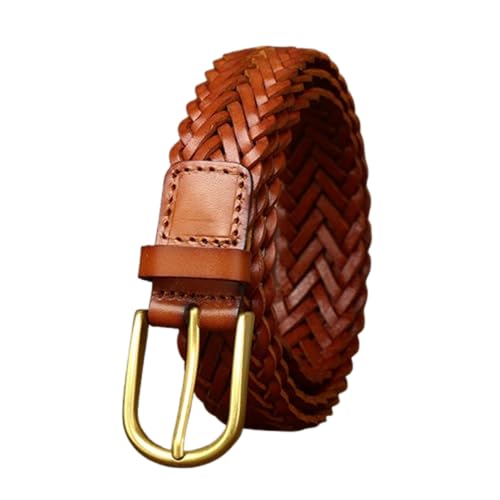 Ceinture tressée en cuir pour homme et femme accessoire casual polyvalent