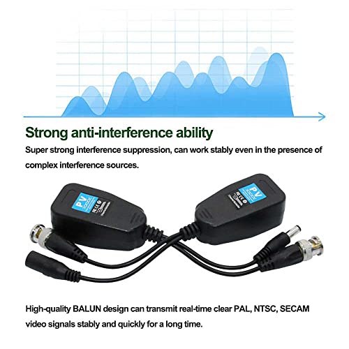 Bavmav Video Balun, Bnc To Rj45, 2 Pairs Hd-Cvi/Tvi/Ahd(720P/960P/1080P) Passive Video Balun With Power Connector And Rj45 Data Transmitter Bnc Twisted Pair (Rj45 1080P # 2 In 1) #TOP4
