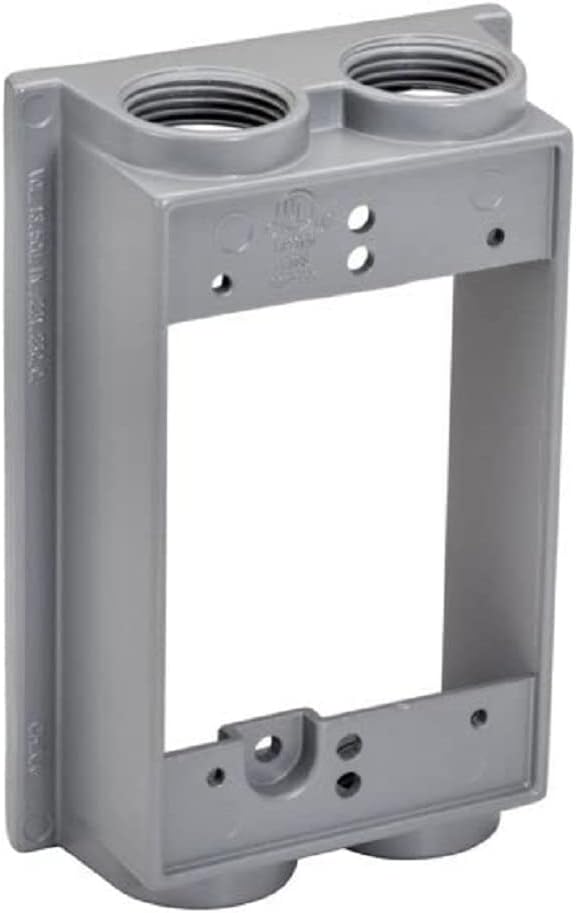 TOPAZ 3/4" 4 Hole Rectangle Single Gang Extension