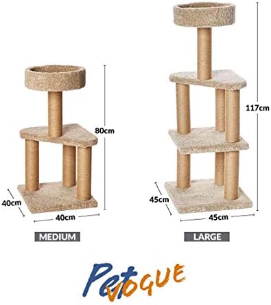 PetVogue Multi-Level Activity Cat Tree House with Scratching Posts, Kitten pet Home and Furniture Play Tower Tree - Medium