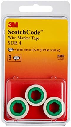 4 Wire Identification Marker Refill Rolls 3 M Scotch Code SDR Number 4 (Pack of 3)