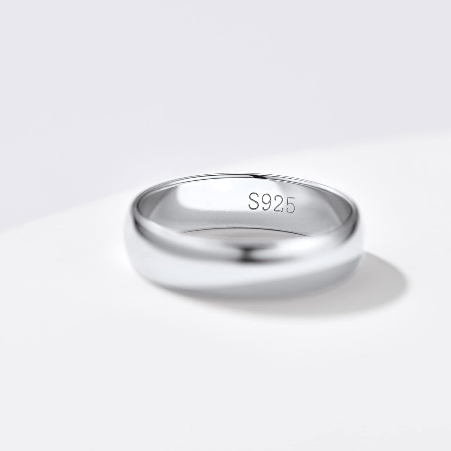 Silvora Sterling Silver Polished Band Rings, 2mm/3mm/5mm Rose Gold Eternity Wedding Engagement Bands for Women Men Size 4-12