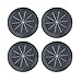 Round PVC Desk Cable Hole Cover, 53mm Diameter Wire Grommet for Cable Management, 7-Color Decorative Table Line Hole Cover (4-Pack)(Black 53MM)