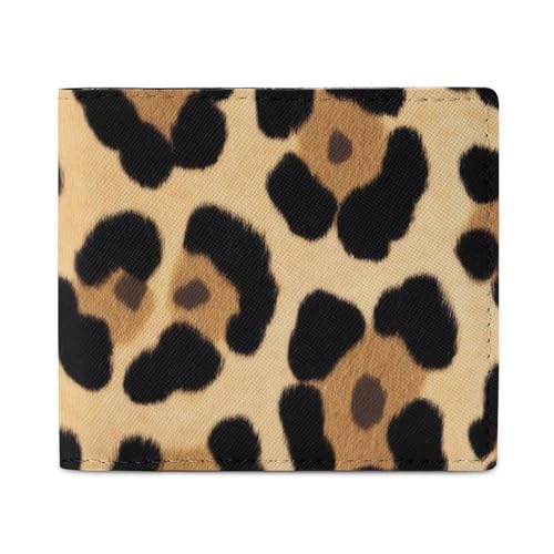 Portable Slim Credit Card Holder for Men Women, Small Card Protector Organizer Case Wild Animal Cheetah Leopard Print Compact Wallet