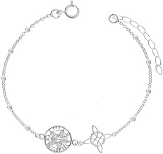 Sterling Silver Tetragrammaton Witch Knot Double Amulet Bracelet - Sterling Silver Amulet Bracelet