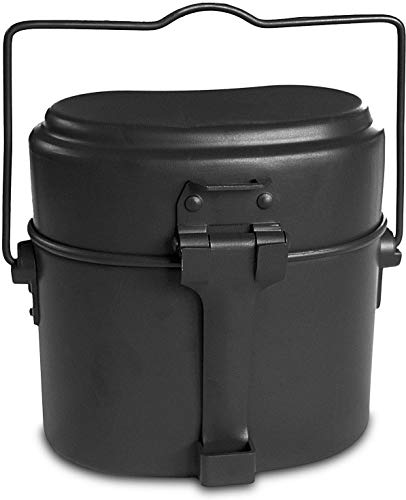 Original Bundeswehr Aluminium Kochgeschirr Farbe Schwarz