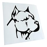 Kiwistar - Autoaufkleber - Pitbull Kopf 10 x 11 cm - schwarz-70 - Aufkleber für Auto, Laptop, Fahrrad, LKW, Motorrad mehrfarbig JDM Decal Racing