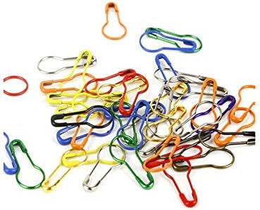 300 Pcs Small Calabash Pins Assorted,Safety Pin,10 Colors 20mm Metal Gourd Pin, Pear Shaped Metal Gourd Pin, Clothing Tag Pins, DIY Clothing Craft Making, Knitting Stitch Mark with Storage Case