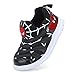 Malltea - Scarpe da ginnastica di Spiderman con luci, per bambini e bambine, pe da corsa sportive leggere casual scarpe da ginnastica, Nero (Nero ), 25 EU