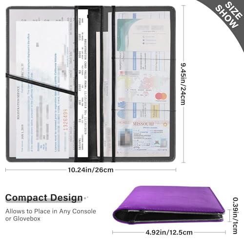 Organizador De Guanteras Piel Morado miniatura 3
